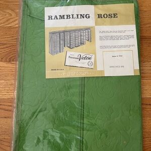 Vtg 60s/70s Green Rambling Rose Jumbo Dress Bag NIP Whitmor MFG Style #8900